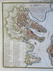 Malta Mediterannean Island Malta city plan 1893 Trusler & Neele detailed map