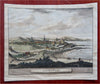 St. Andrew Scotland c. 1720's charming scarce hand colored birds-eye view print
