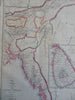 Farther India Myanmar Ceylon Calcutta Sri Lanka c. 1856-72 Weller map