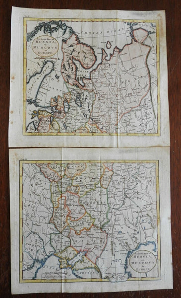 Russian Empire European Holdings Finland Ukraine Crimea c. 1790's two sheet map