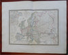 Napoleonic Europe in 1813 French Empire Egypt 1826 Brue large detailed map
