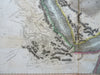 Arabian Peninsula Red Sea Mecca Medina Ottoman Empire 1814 Thomson large map