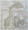 Norway & Denmark Scandinavia c. 1795-1806 Vaugondy Delamarche engraved map