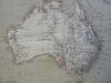 Australia Sydney Melbourne Perth Brisbane Adelaide 1885 Flemming detailed map