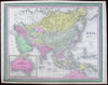 Asia New Holland Australia Hindoostan India China Tartary Persia 1849 old map