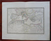 Mediterranean Sea south Europe North Africa Italy 1834 Brue large detailed map