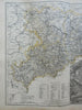 Kingdom of Saxony German Empire Dresden Leipzig 1873 Ravenstein map