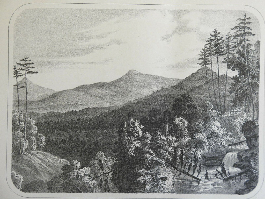 Green Mountains Pico Killington Shrewsbury 1861 Walling early lithographed print