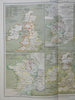 Medieval England Wales Ireland France Scotland 1848 Mahlmann historic map