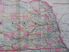 Kansas & Nebraska Lincoln Omaha Lawrence Wichita 1888 Bradley-Mitchell map