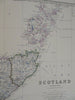 Scotland Edinburg Aberdeen Glasgow 1865 Johnston large folio 2 sheet map