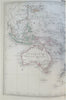 Oceania Australia New Zealand Polynesia Hawaii Indonesia c. 1840-45 map