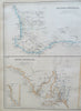 Australia Regions North South West Australia Tasmania 1860 Bartholomew map