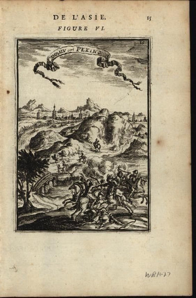 Peking or Beijing China 1683 antique engraved print