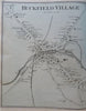 Buckfield Village & Township Maine Oxford County 1880 Halfpenny map