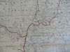 New Mexico State Map Santa Fe Albuquerque Las Cruces c. 1880's-90 Cram large map