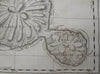Tahiti French Polynesia South Pacific 1774 Capt. Cook & Hawkesworth detailed map