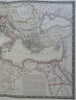 Mediterranean Sea south Europe North Africa Italy 1834 Brue large detailed map