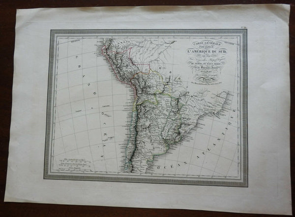 South America Peru Chile Buenos Aires 1826 large detailed Vivien map