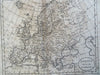 Europe French Revolution Holy Roman Empire Spain 1796 Doolittle engraved map