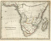 Southern Africa Cape Colony Mozambique Mountains of the Moon 1835 Bradford map