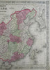 Qing Empire China Tibet Beijing Peking Canton 1866 A.J. Johnson map