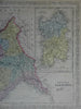 Kingdom of Sardinia Italy Savoy Piedmont Nice Genoa Monaco 1856 DeSilver map