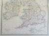 British Isles England Scotland Wales Ireland Shetlands c. 1840-45 decorative map