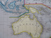 Oceania Australia New Zealand Polynesia Indonesia Papua New Guinea c.1845 map