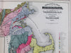 Massachusetts Boston geological map C. H. Hitchcock 1871 old Walling & Gray map