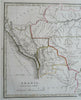 Brazil Bolivia Peru South America 1835 Bradford engraved map