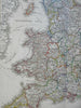 England & Wales United Kingdom London York Cardiff 1852 Stulpnagel detailed map