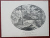 Orvis Rocking Stone Manchester Vermont 1861 H.F. Walling lithographed print