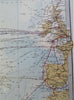 Atlantic Ocean Caribbean Sea Telegraph Lines Travel 1879 Berghaus detailed map