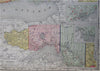 Ontario Canada Great Lakes region 1908 McNally large overprinted map