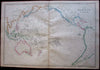 Australia Pacific Ocean Asia 1860's Weller antique map