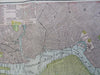 New York City Manhattan Central Park Battery Park 1901 Cram detailed city plan