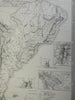 Physical Map of North & South America Jorulla Trindad 1856 Blackwood map