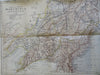 Manchuria Qing Empire China Port Arthur Korea 1899 Johnston detailed map