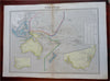 Oceania Australia New Zealand Polynesia Indonesia Papua New Guinea c.1845 map