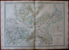 Kingdom of Prussia Monarchy Poland Austria 1858 huge Dufour map Dyonnet engraved