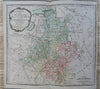 Westphalia Upper & Lower Rhine Holy Roman Empire Germany 1766 Brion map