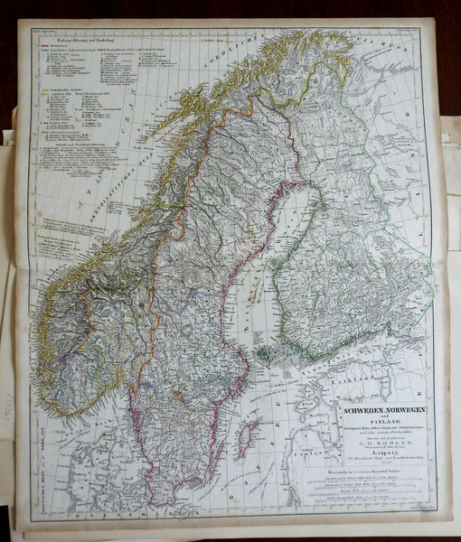 Scandinavia Sweden Norway Finland 1849 Koehler map