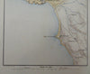 Peniche Portugal City Plan Walls Fortifications 1870's Becquet detailed map