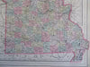 Iowa & Missouri St. Louis Kansas City Des Moines 1888 Bradley-Mitchell map