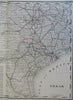 Texas Houston Dallas San Antonio El Paso c. 1880's-90 Cram large map