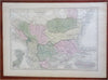 Ottoman Balkans Albania Bosnia Croatia Serbia Wallachia 1853 Hall engraved map