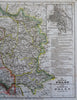 Kingdom of Poland Warsaw Vilnius c. 1849 engraved map