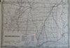 Mississippi State Jackson Biloxi Tupelo Meridian c. 1880's-90 Cram large map