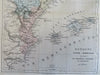 Iberia Spain Barcelona Balearic Islands Basque Country c. 1855 Dufour map